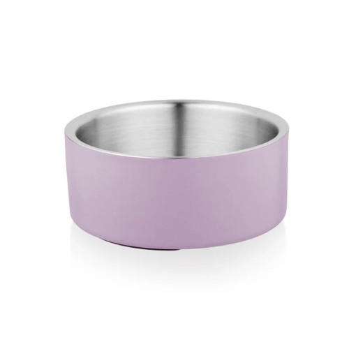 SW D-Wall Round Ανοξείδωτο Μπολ Με Διπλό Τοίχωμα & Αντιολισθητικό Λάστιχο Στον Πάτο Μωβ 16cm