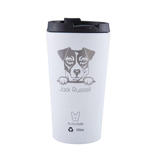 Eco Life Coffee Thermos Jack Russel Λευκό 370ml