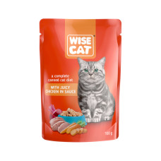 Wise Cat Adult Κοτόπουλο σε Σάλτσα 100gr
