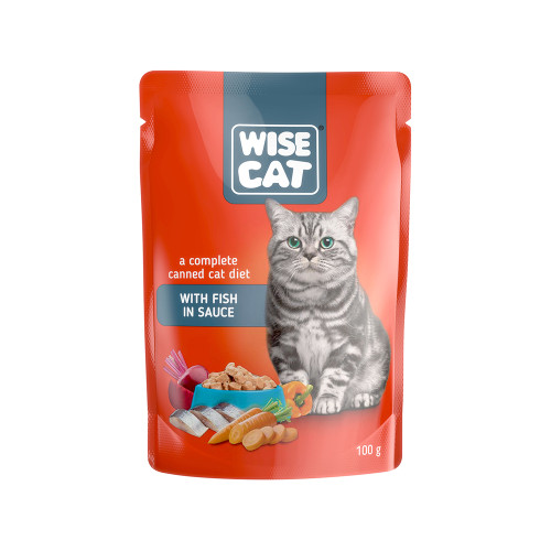 Wise Cat Adult Ψάρι σε Σάλτσα 100gr
