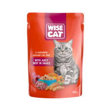 Wise Cat Adult Βοδινό σε Σάλτσα 100gr