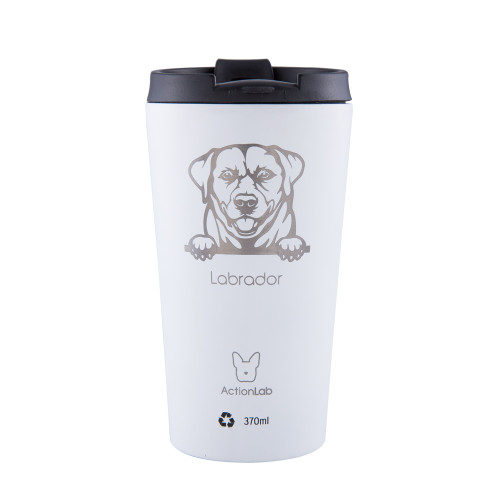 Eco Life Coffee Thermos Λευκό Labrador 370ml