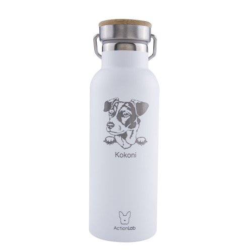 Eco Life Bamboo Thermos Bottle Λευκό Κοκόνι 500ml
