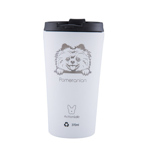 Eco Life Coffee Thermos Λευκό Pomeranian 370ml