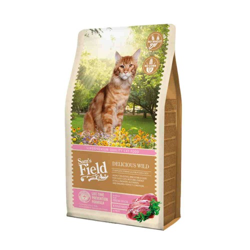 Sam's Field Low Grain Cat Adult Delicious Wild 2.5Kg
