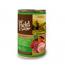 Sam's Field Κονσέρβα Σκύλου Puppy Chicken & Veal with Carrot 400gr