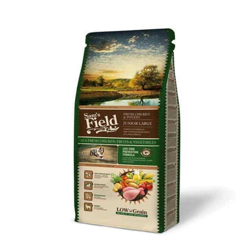 Sam's Field Low Grain Junior Large Fresh Chicken & Potato 13Kg